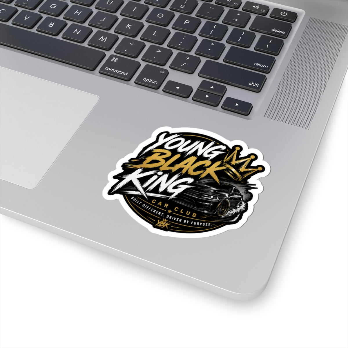 Young Black King car club Kiss-Cut Sticker | Crowned Muscle Car decal