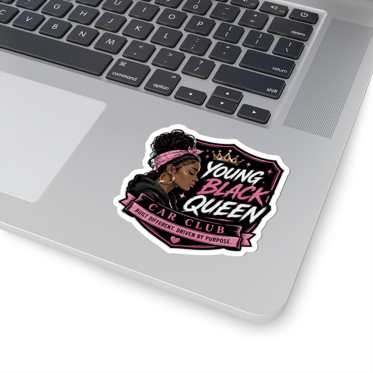 Young Black Queen Car Club Sticker | Kiss-Cut Vinyl Sticker