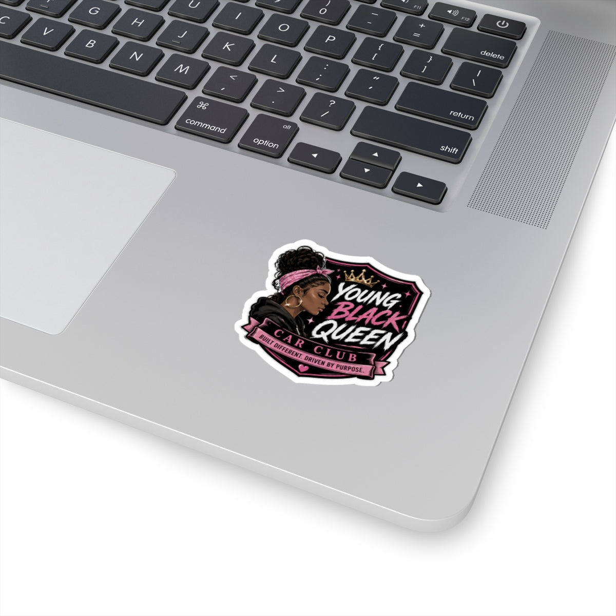 Young Black Queen Car Club Sticker | Kiss-Cut Vinyl Sticker